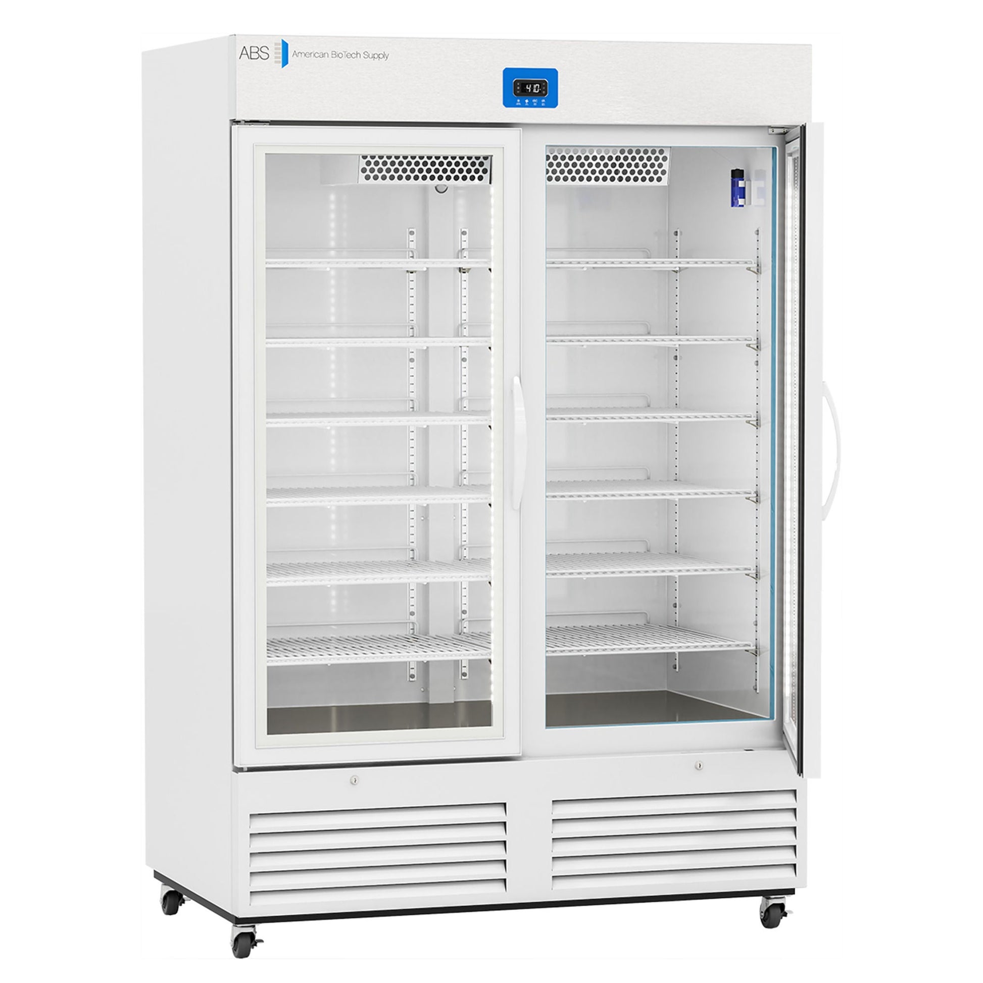 ABS Premier Upright Refrigerator Pharmaceutical 49 cu.ft. 2 Glass Swing Doors Cycle Defrost