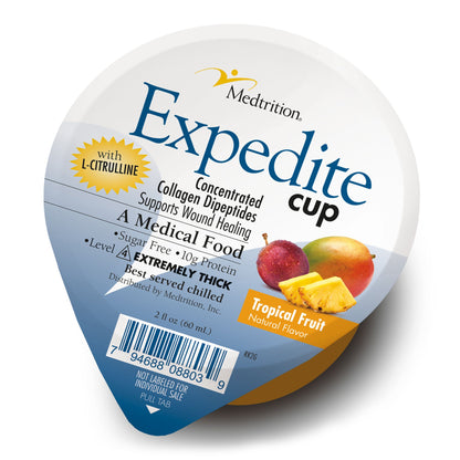 Expedite Thickened Food Cup Tropical Fruit Flavor Gel IDDSI Level 4 Extremely Thick/Pureed