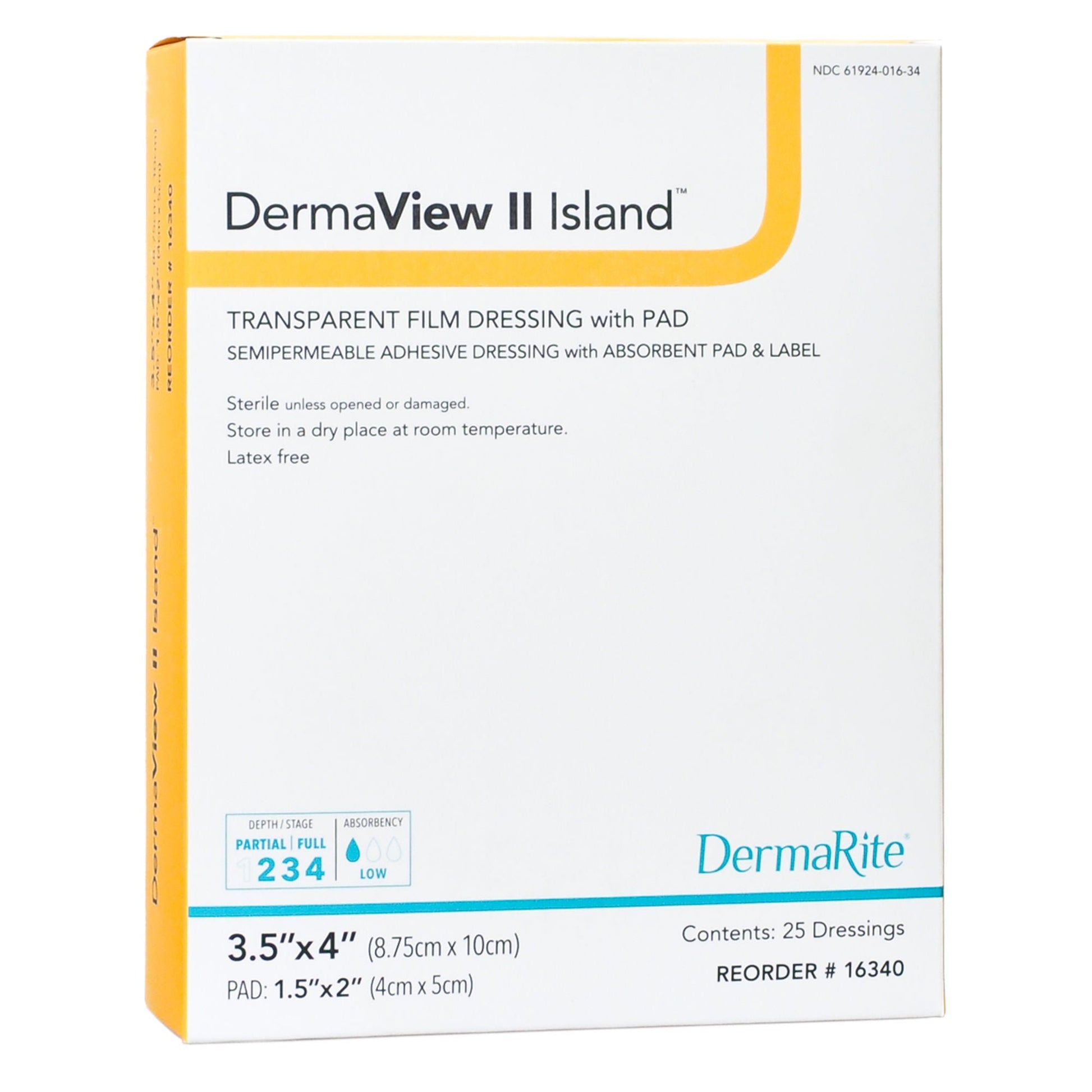 DermaView II™ Island Transparent Film Dressing with Pad