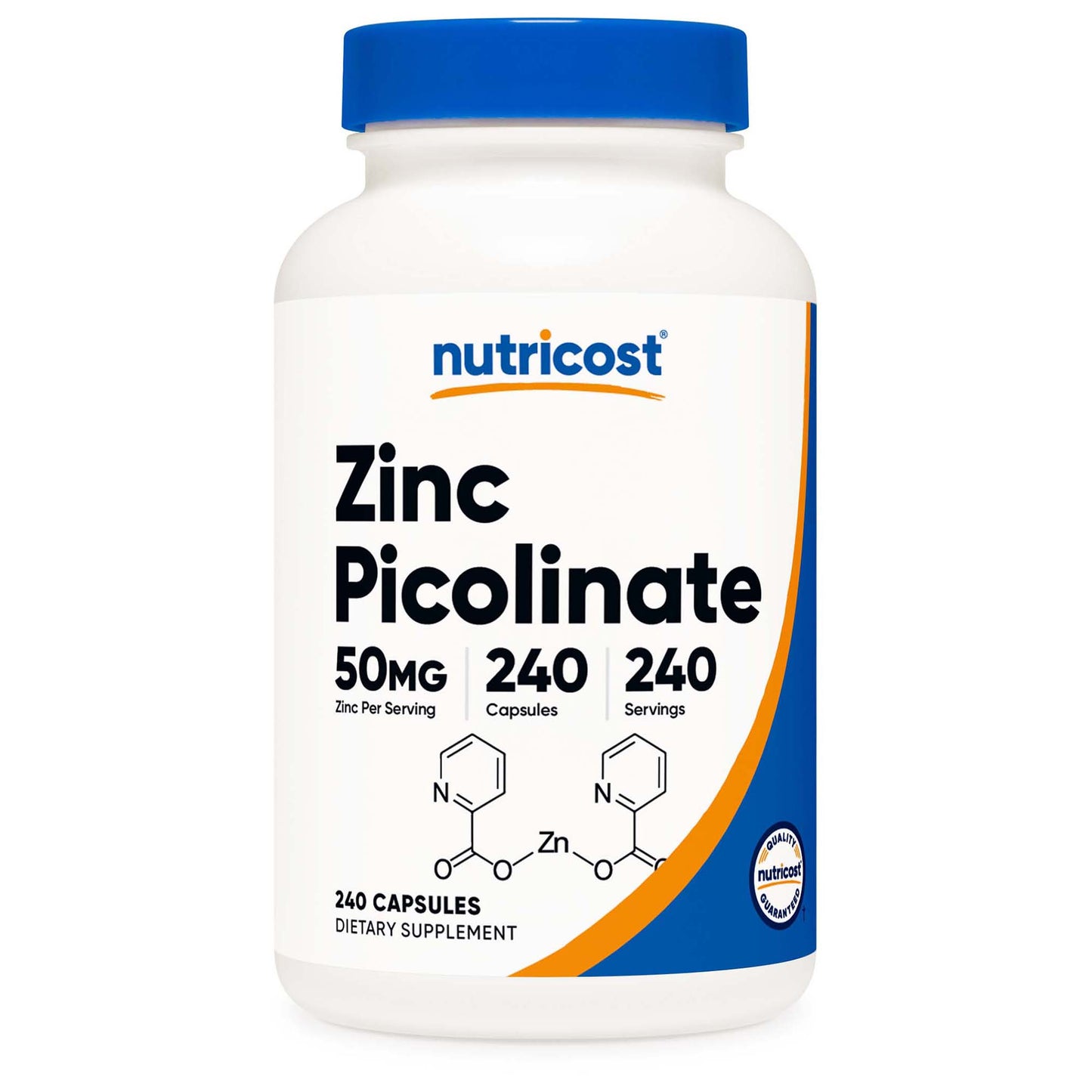 nutricost Dietary Supplement Zinc Picolinate 50 mg Strength Capsule