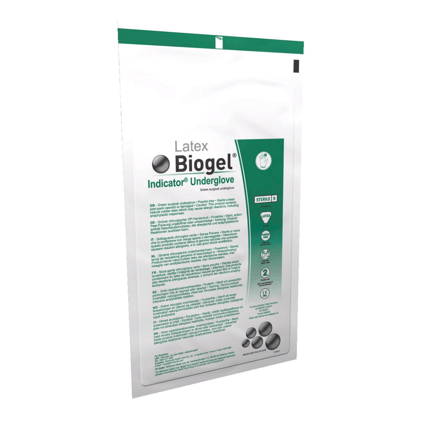 Sterile Biogel® Indicator™ Underglove Latex Surgical Gloves, Green - view 7