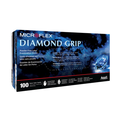 Diamond Grip™ Latex Exam Gloves, White - view 7