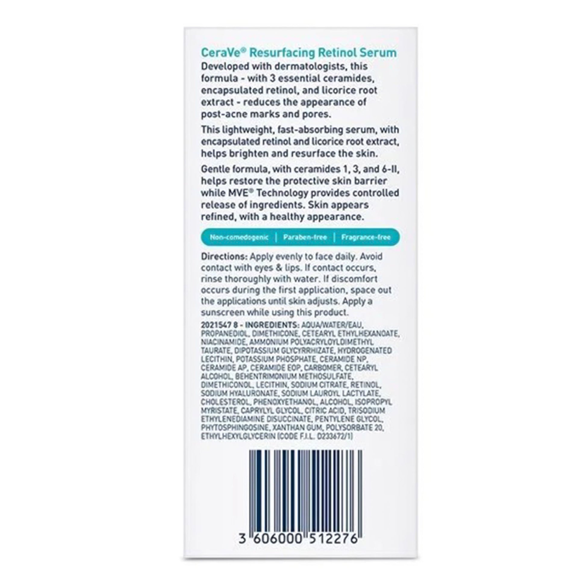 CeraVe® Resurfacing Encapsulated Retinol Serum, Bottle