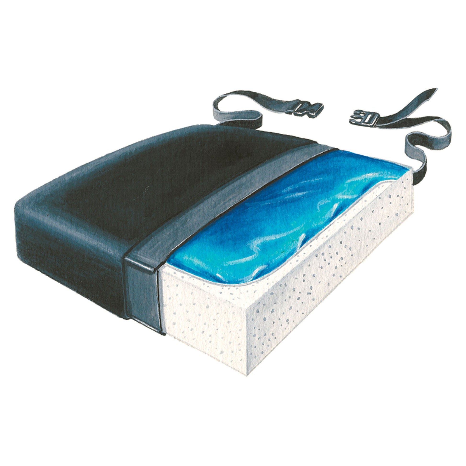 SkiL-Care™ Wheelchair Seat Cushion, ., Black