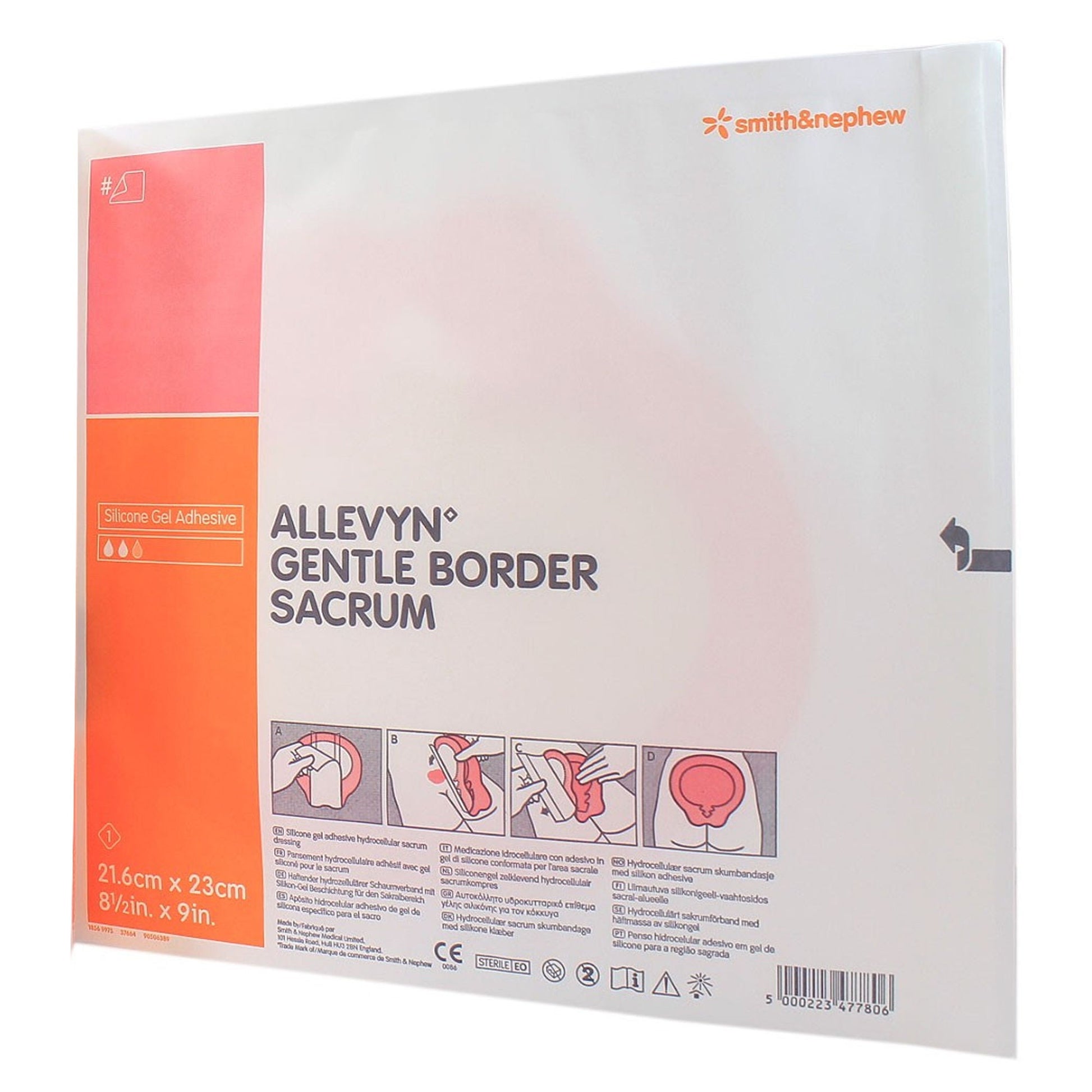 Allevyn Gentle Border Silicone Gel Adhesive, Pink