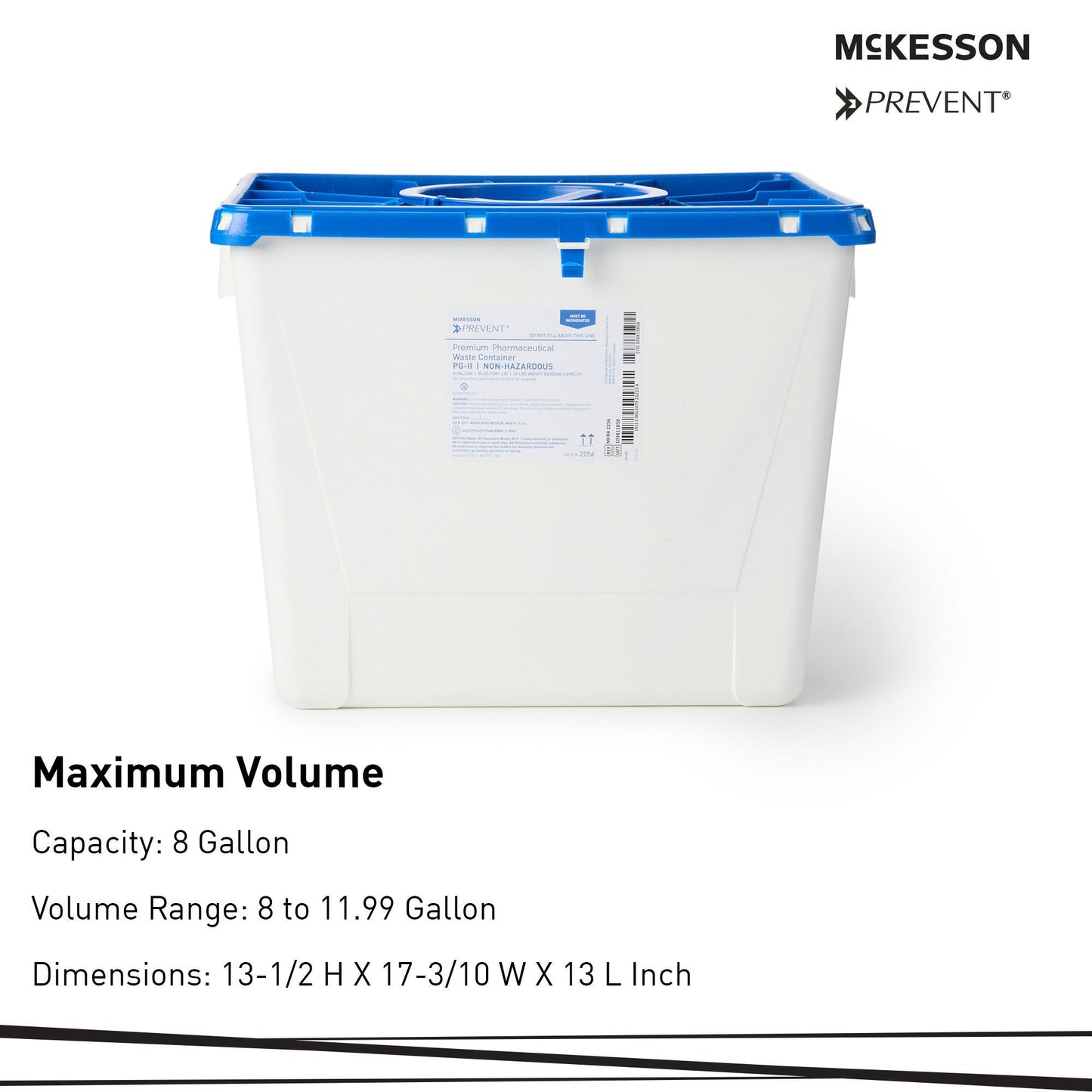 McKesson Prevent® Pharmaceutical Waste Container, 8 Gal.