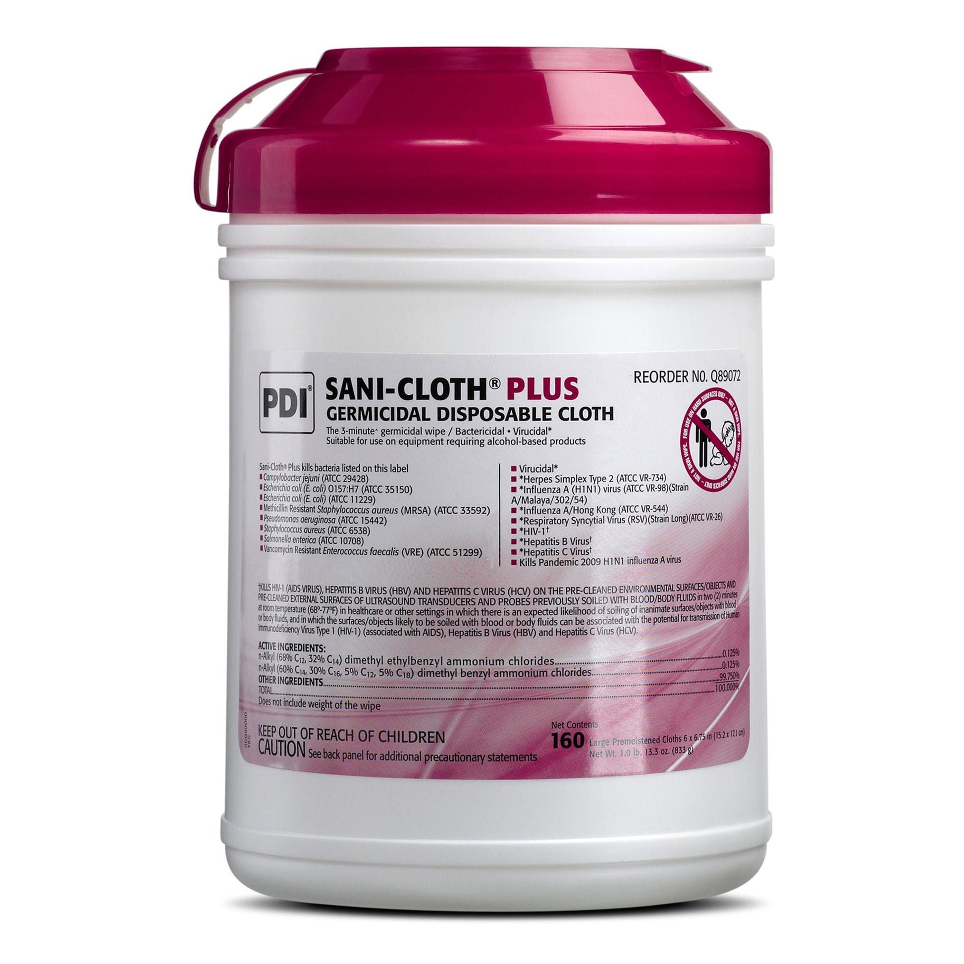 Sani-Cloth® Plus Germicidal Disinfectant Cleaner Wipe