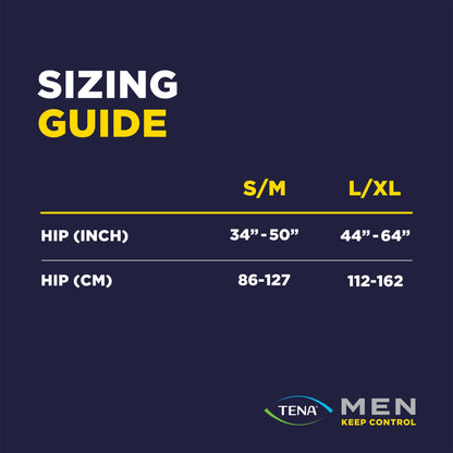 Tena® Men Overnight Extra Coverage Protective Underwear, Heavy Absorbency, S/M