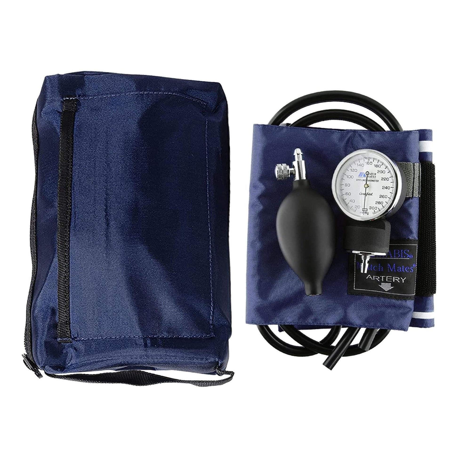 Mabis® Match Mates Manual Aneroid Sphygmomanometer with Cuff, Dark Blue