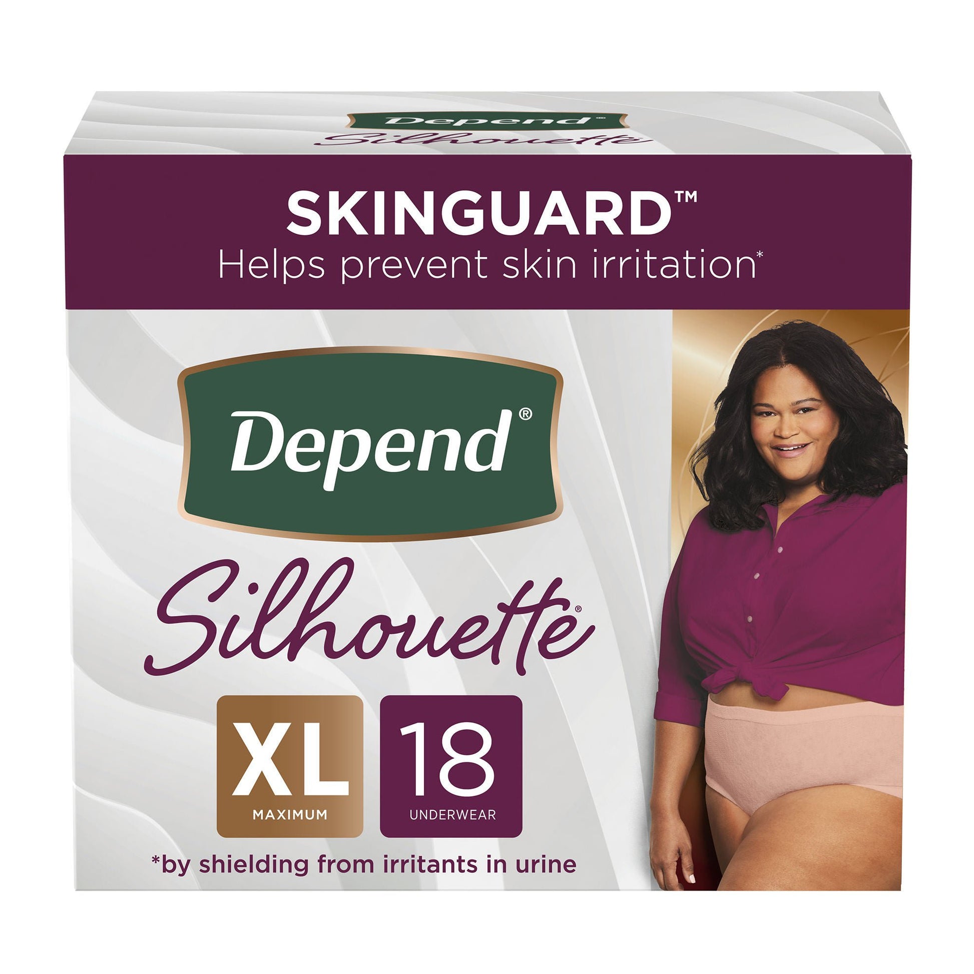 Depend® Silhouette® Classic Women's Underwear, Pink, 18 ct.