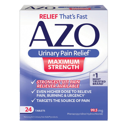AZO® Urinary Pain Relief Tablets, Maximum Strength, 24