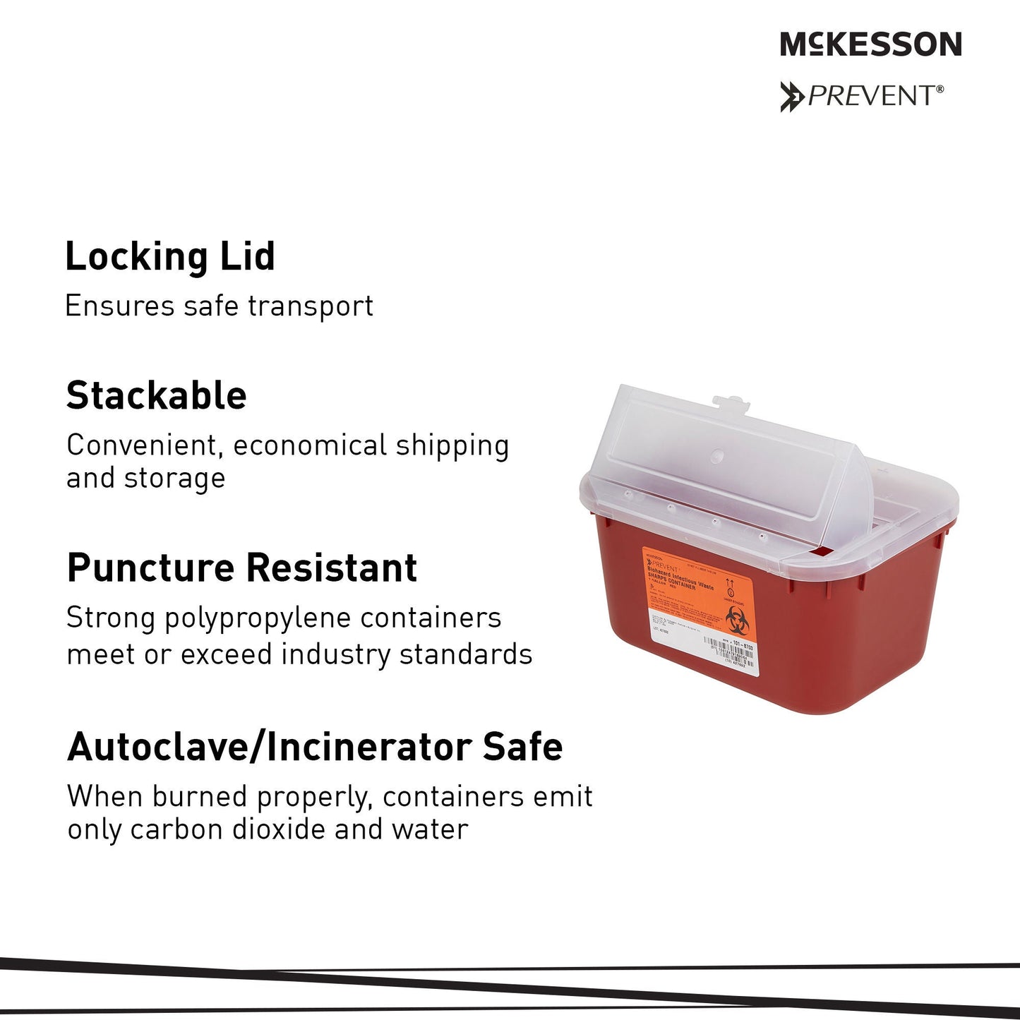 McKesson Prevent® Multi-purpose Sharps Container, 1 Gallon