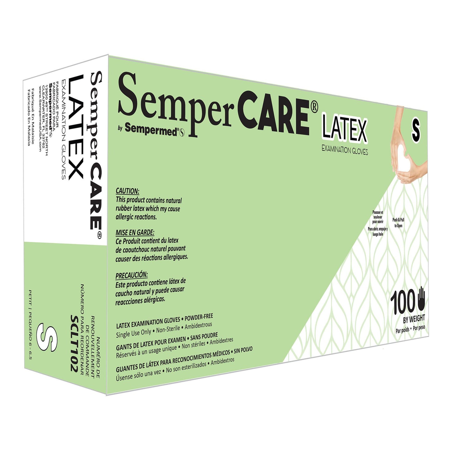 SemperCare® Latex Exam Gloves, Ivory - view 2