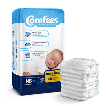 Attends Comfees Premium Baby Diapers, Unisex, Tab Closure