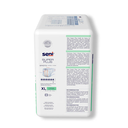 Seni® Super Plus Overnight Heavy Absorbency Incontinence Brief, Extra Large