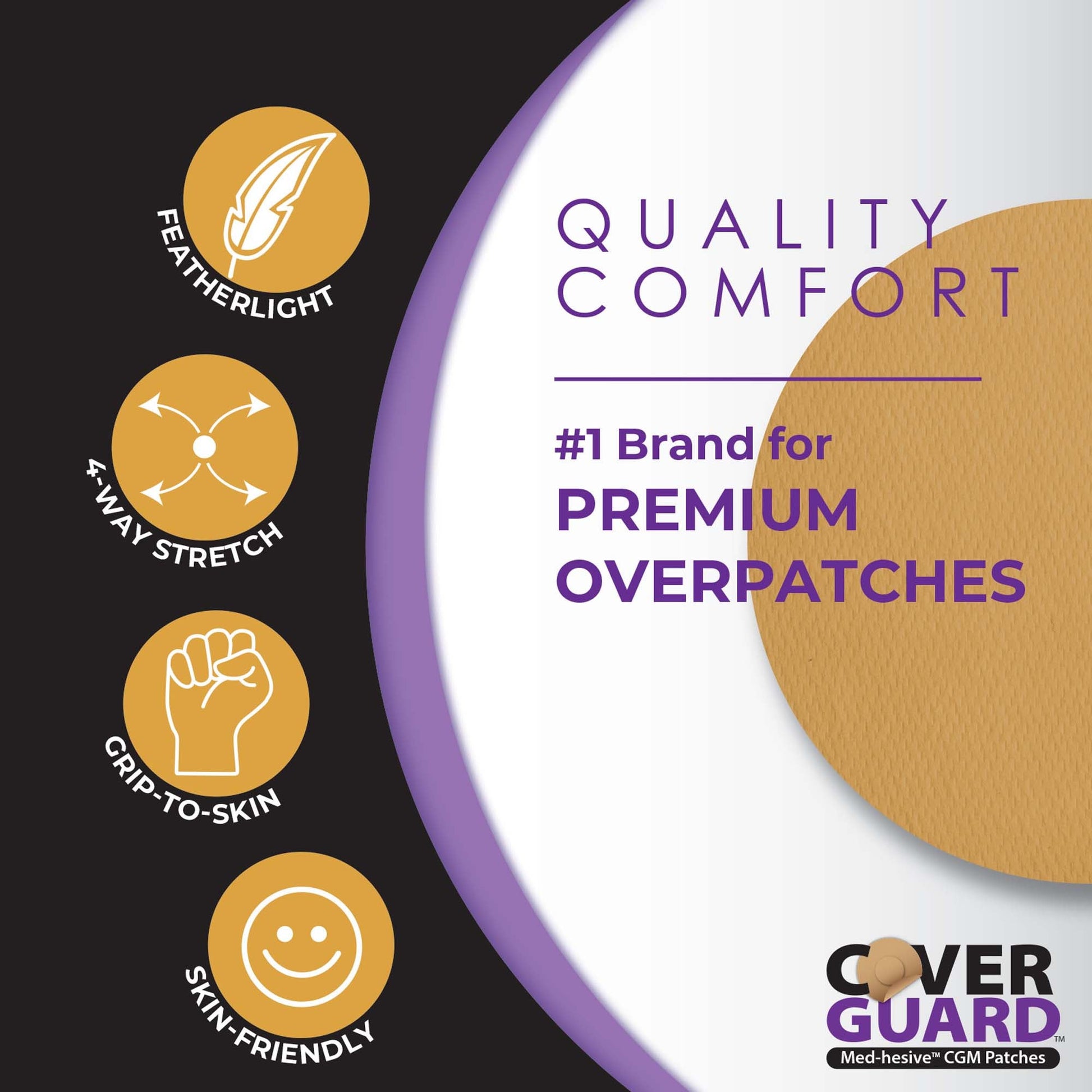 CoverGuard Sensor Overpatch Tan For FreeStyle Libre 3 Sensor