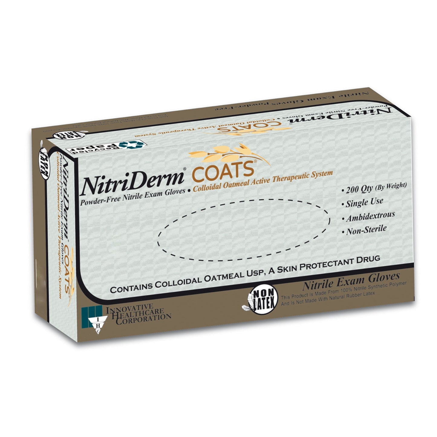 NitriDerm® COATS® Nitrile Exam Gloves, White - view 2