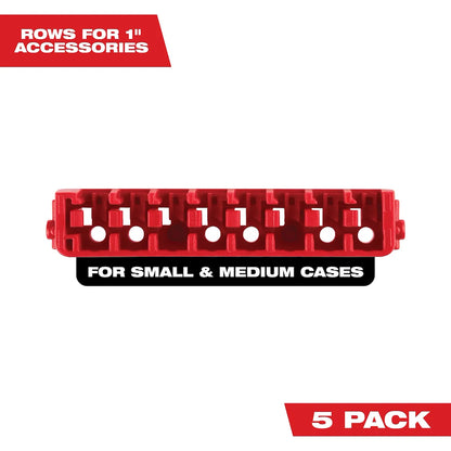 Milwaukee Small & Medium Case Rows for Insert Bit Accessories (5 PK) 48-32-9932 | 5-Piece, Polypropylene