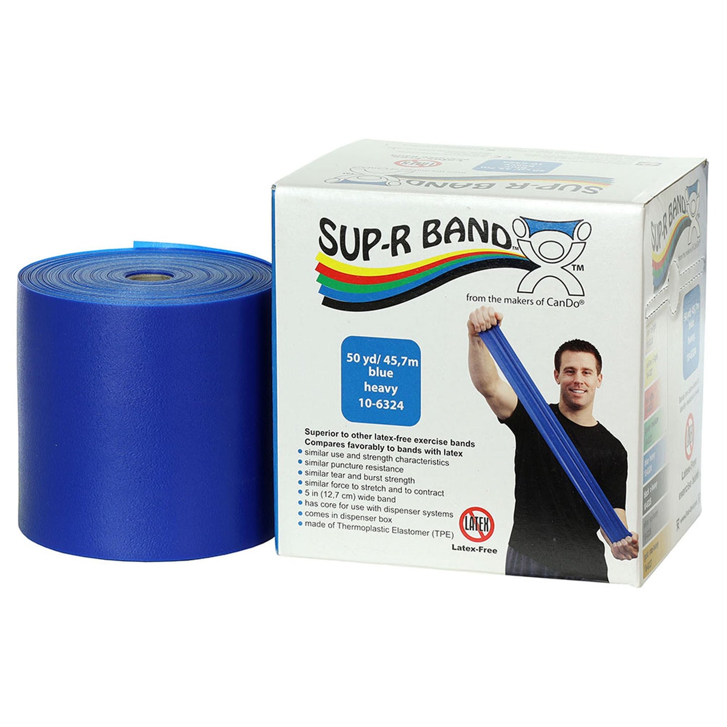 Sup-R Band® Exercise Resistance Band, Blue, Heavy Resistance