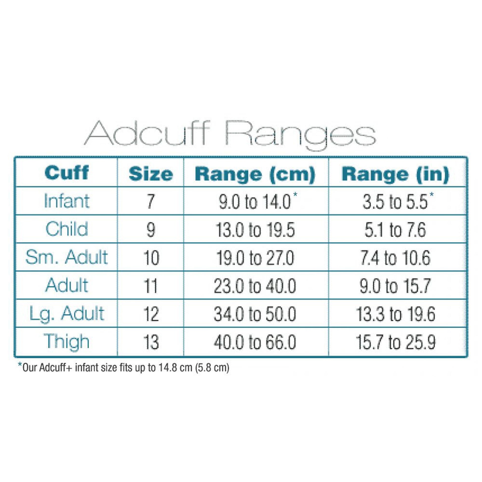 Adcuff™ Reusable Blood Pressure Cuff and Bulb, Black, 34 – 50 cm