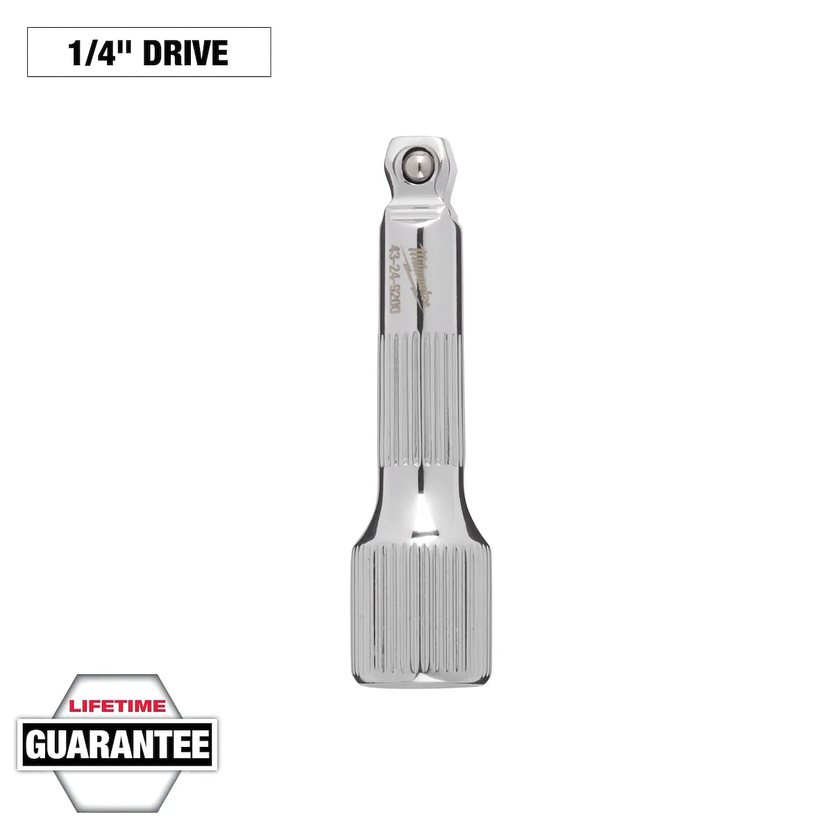 Milwaukee 1/4" Drive 2" Wobble Extension 43-24-9200 | 1/4 in Drive, Chrome Vanadium Steel