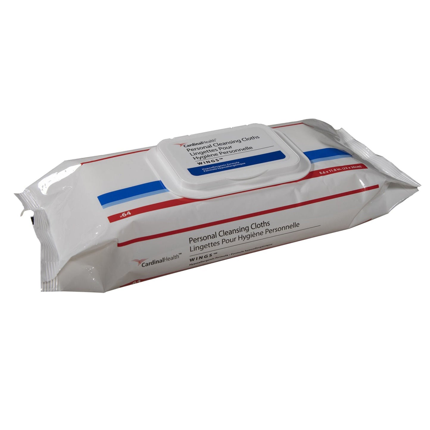 Cardinal Health™ Wings™ Personal Cleansing Cloths, Soft Pack, .