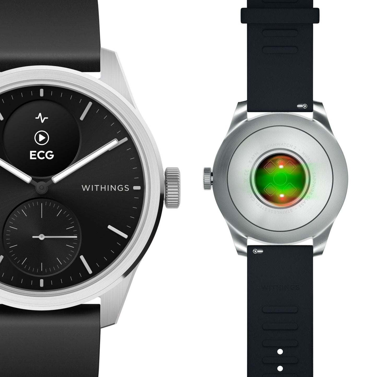 Withings ScanWatch 2 Smart Watch, 42mm, Black