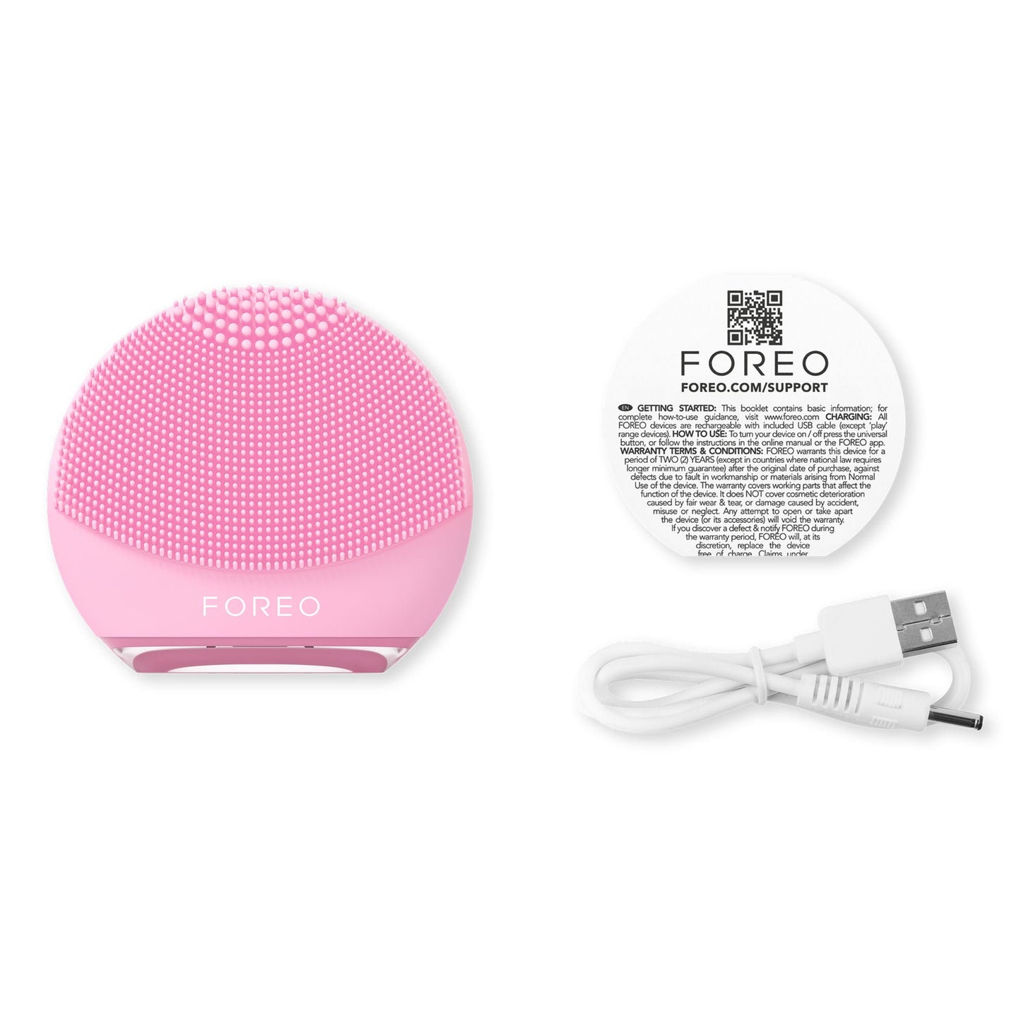 LUNA 4 Play Facial Cleansing Brush Silicone Tickle Me Pink