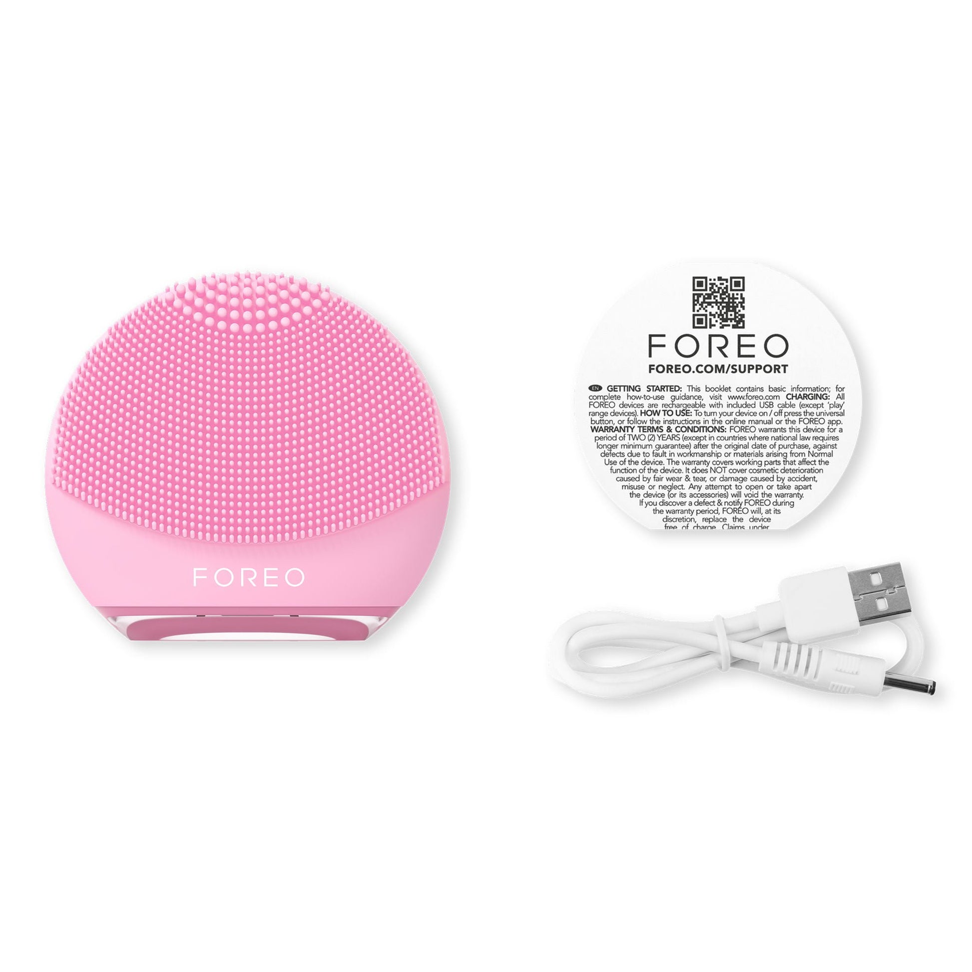 LUNA 4 Play Facial Cleansing Brush Silicone Tickle Me Pink