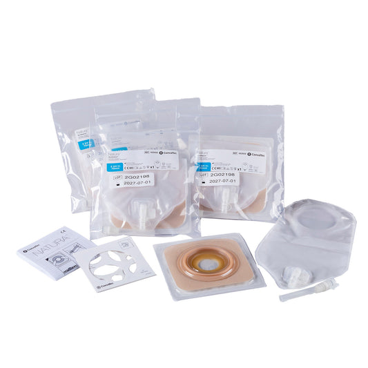 Natura Ostomy Pouch One-Piece System Trim To Fit 2-3/4 Inch Stoma Drainable