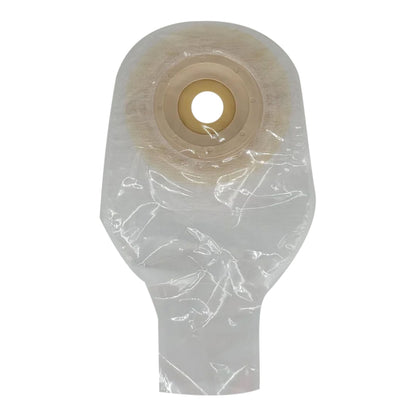 Safe n Simple Ostomy Pouch One-Piece System Length Convex, Pre-Cut 1 Inch Stoma Drainable