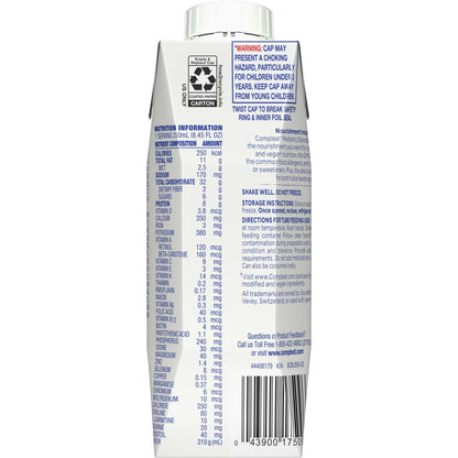 Compleat® Pediatric Standard Plant-Based 1.0 Cal Tube Feed Formula, Vanilla