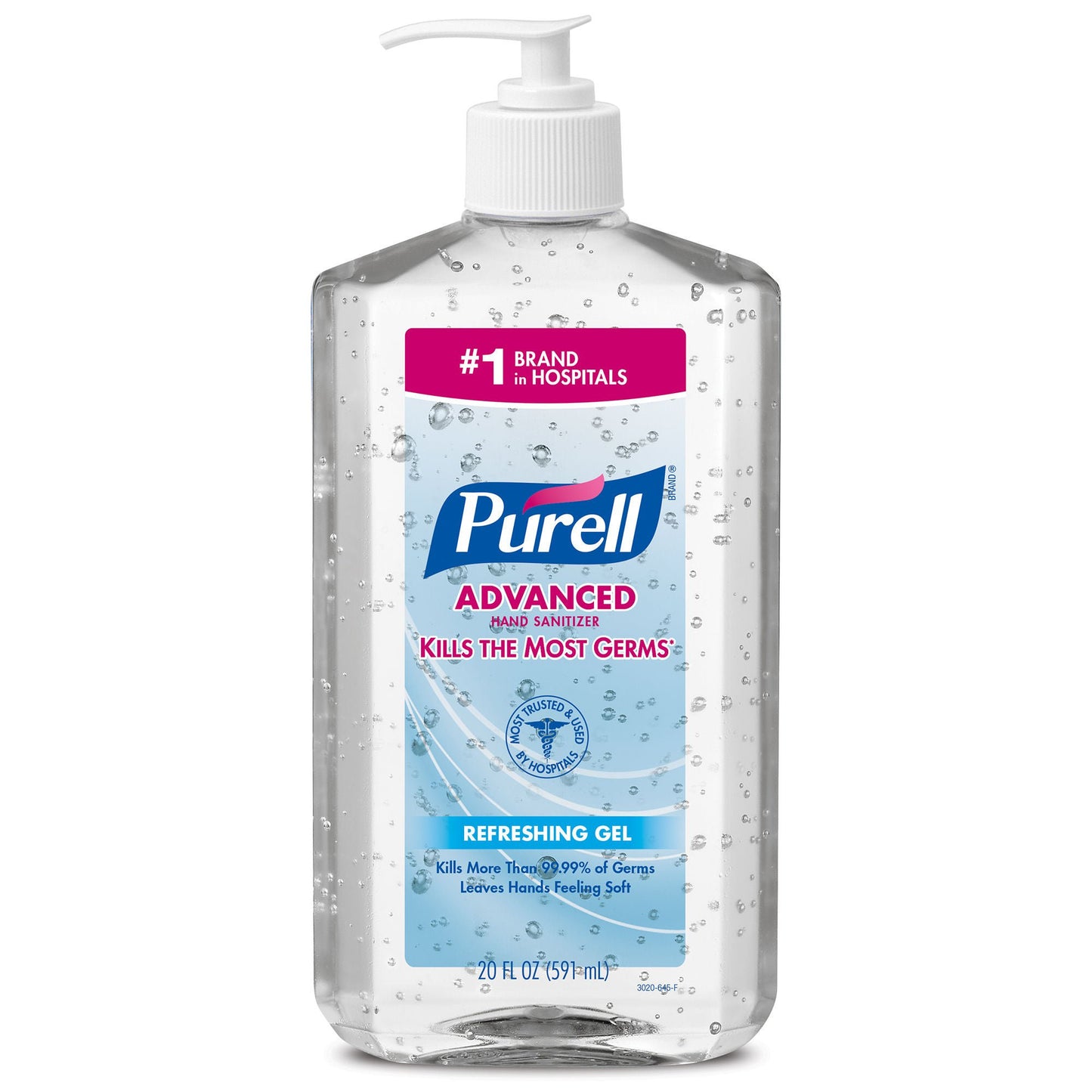 Purell® Advanced Hand Sanitizer 70% Ethyl Alcohol Gel, Pump Bottle