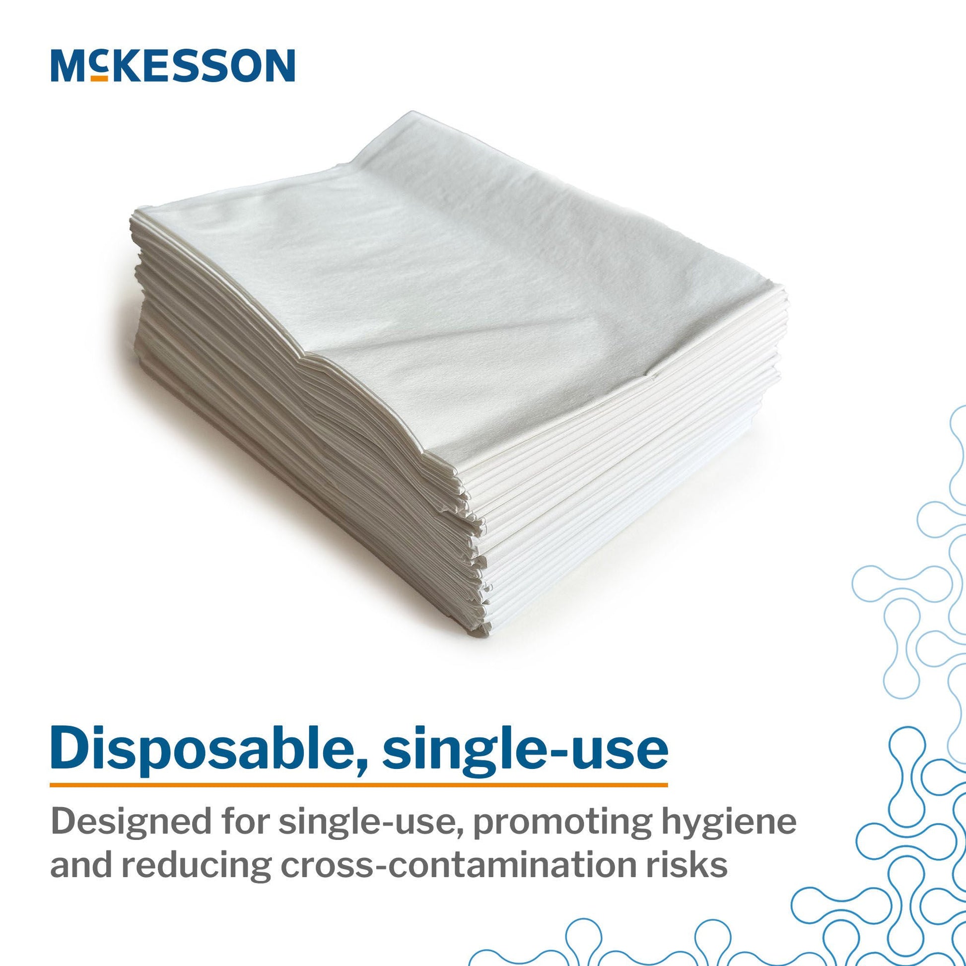 McKesson Pillowcase, Disposable, Deluxe, White, Tissue/Poly