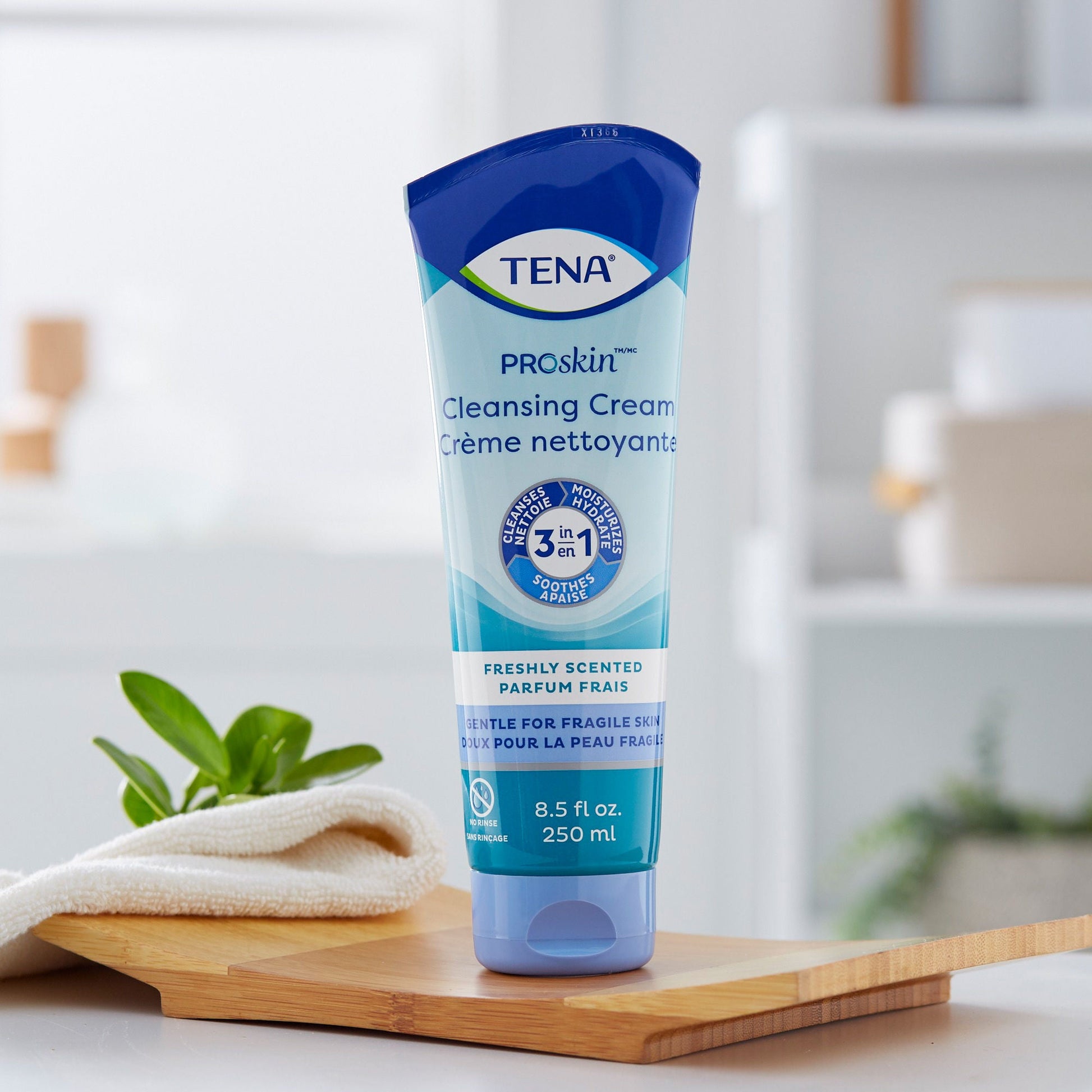Tena® Body Wash Cleansing Cream, Alcohol-Free, White, 3-in-1 Formula