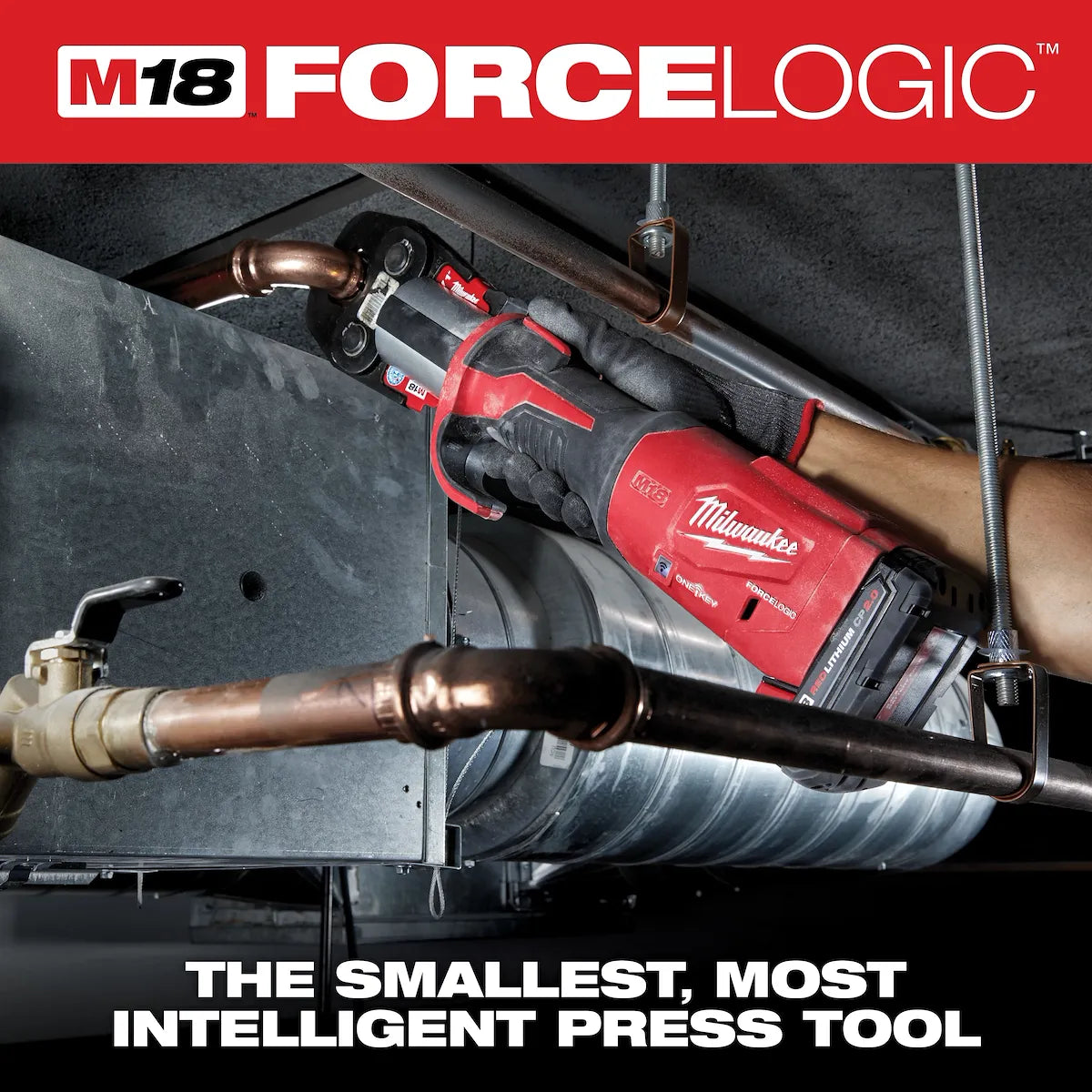 Milwaukee M18 FORCE LOGIC Press Tool w/ ONE-KEY w/ 1/2"-2" CTS Jaws 2922-22 | M18 Battery, Brushless