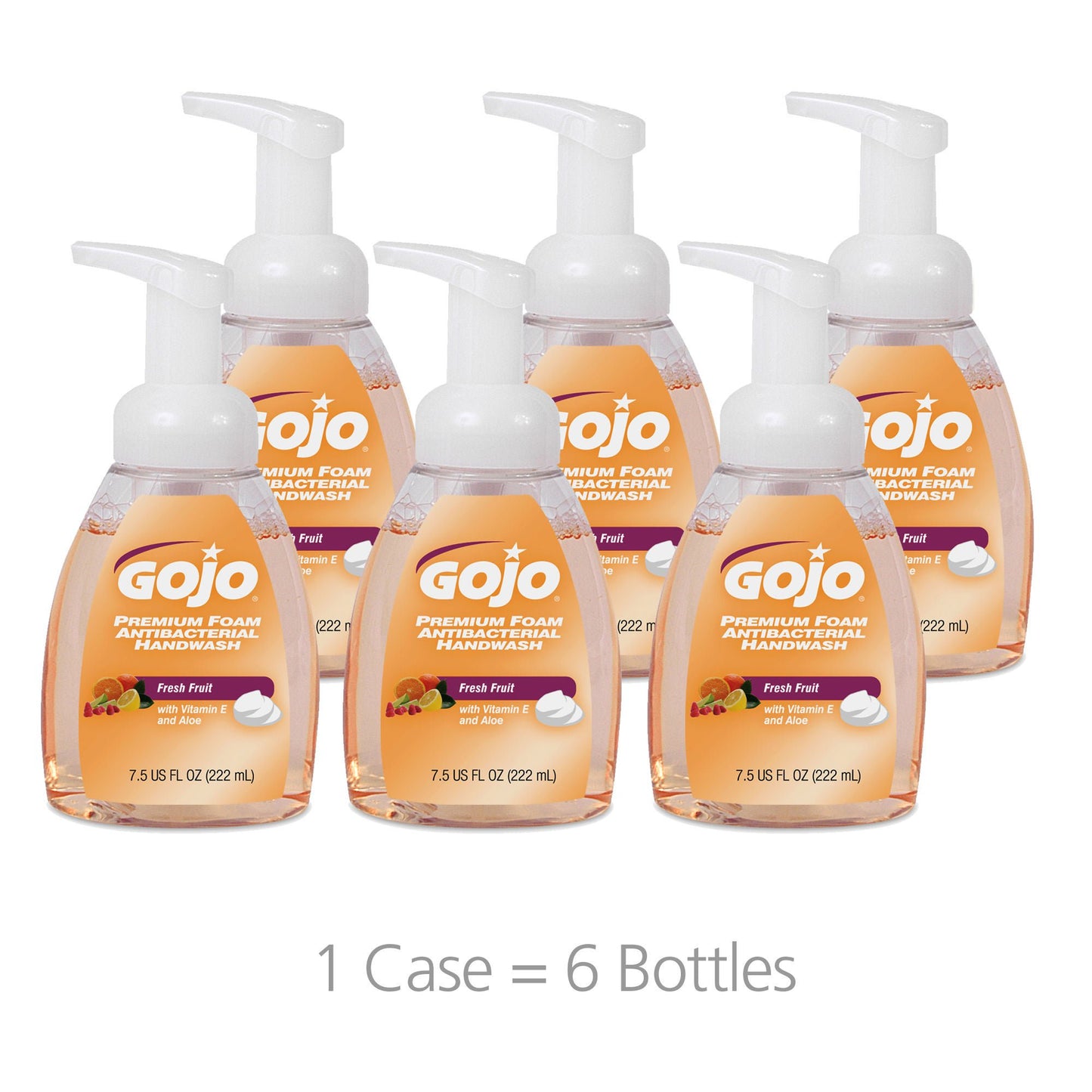 Gojo® Fresh Fruit Scent Premium Foam Antibacterial Handwash, Bottle