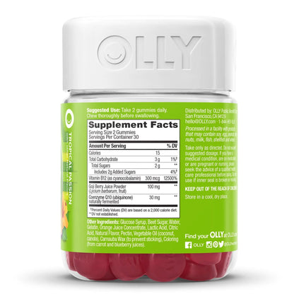 Olly® Daily Energy Gummies w/ Vitamin B-12, CoQ10 & Goji Berry Tropical Passion