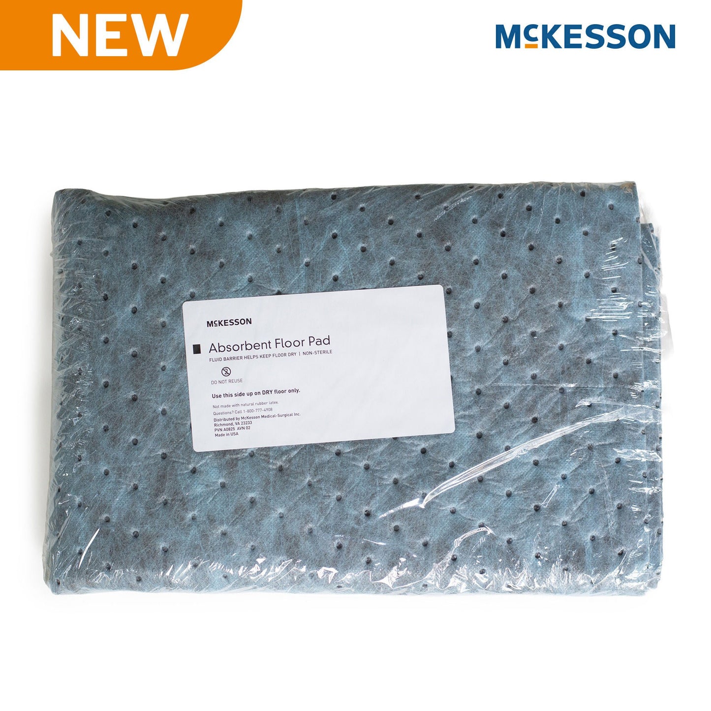 McKesson Anti-Static Anti-Fatigue Floor Mat Light Absorbency Blue Spunbond / Melt-Blown Polypropylene