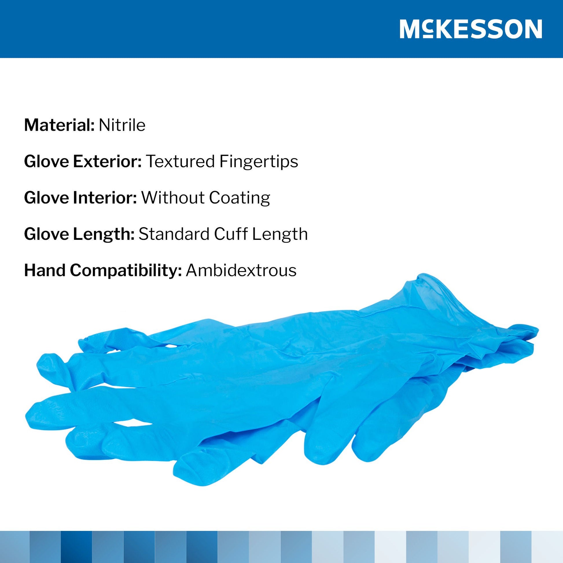 McKesson Confiderm® 3.8 Nitrile Exam Gloves, Blue - view 3