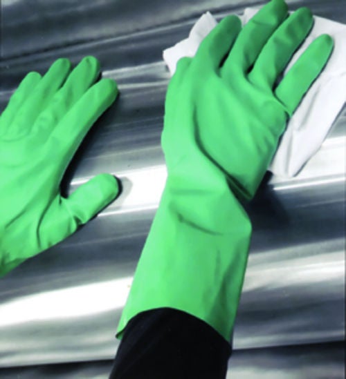 Showa® Flock Lined Nitrile Utility Gloves, Green