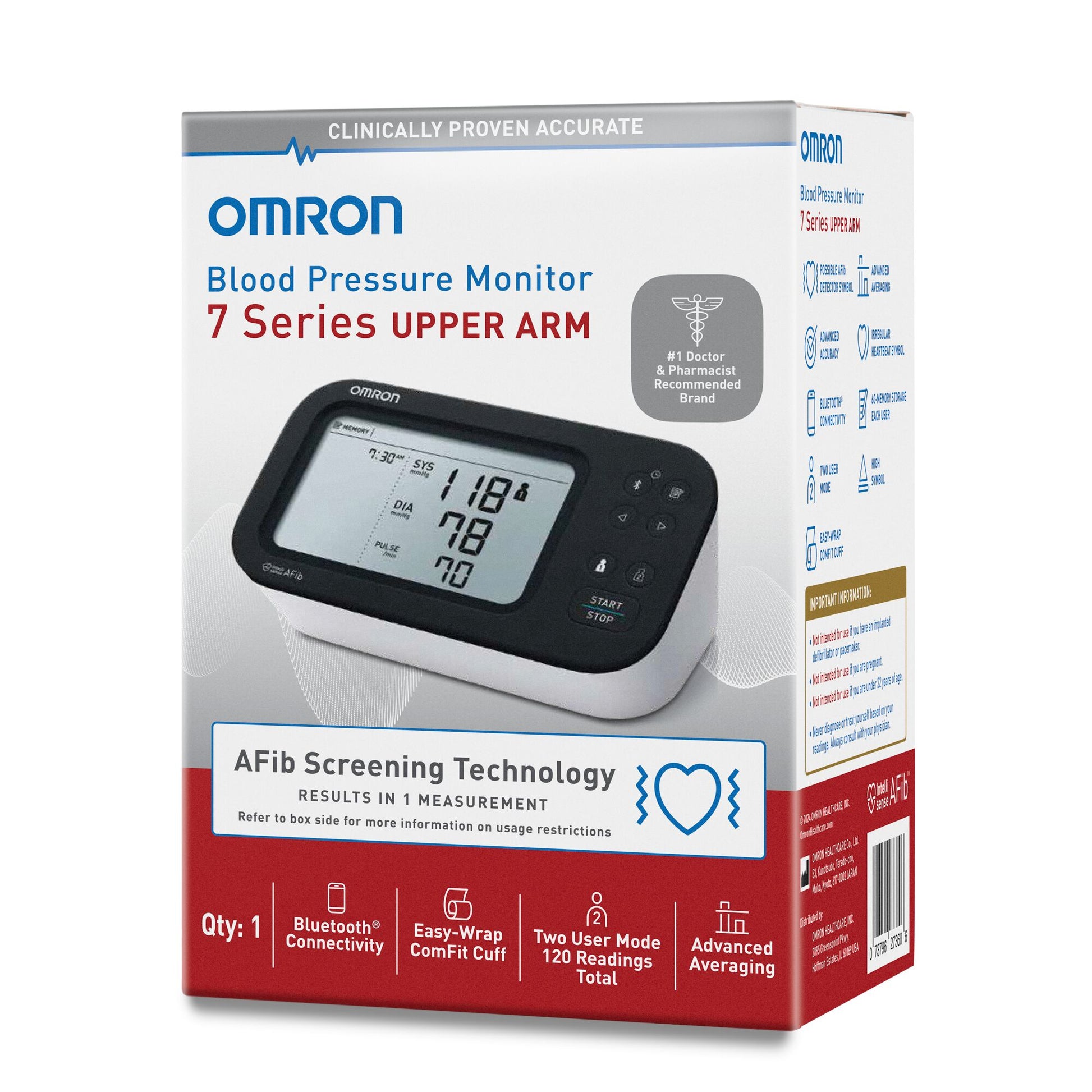 Omron 7 Series® Digital Blood Pressure Monitor with Bluetooth Connectivity