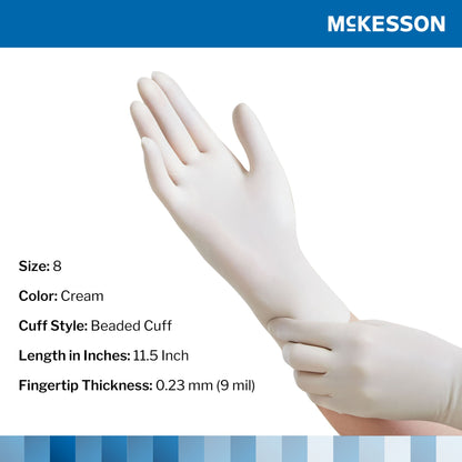 Sterile McKesson Perry® Performance Plus Latex Surgical Gloves, Cream - view 7