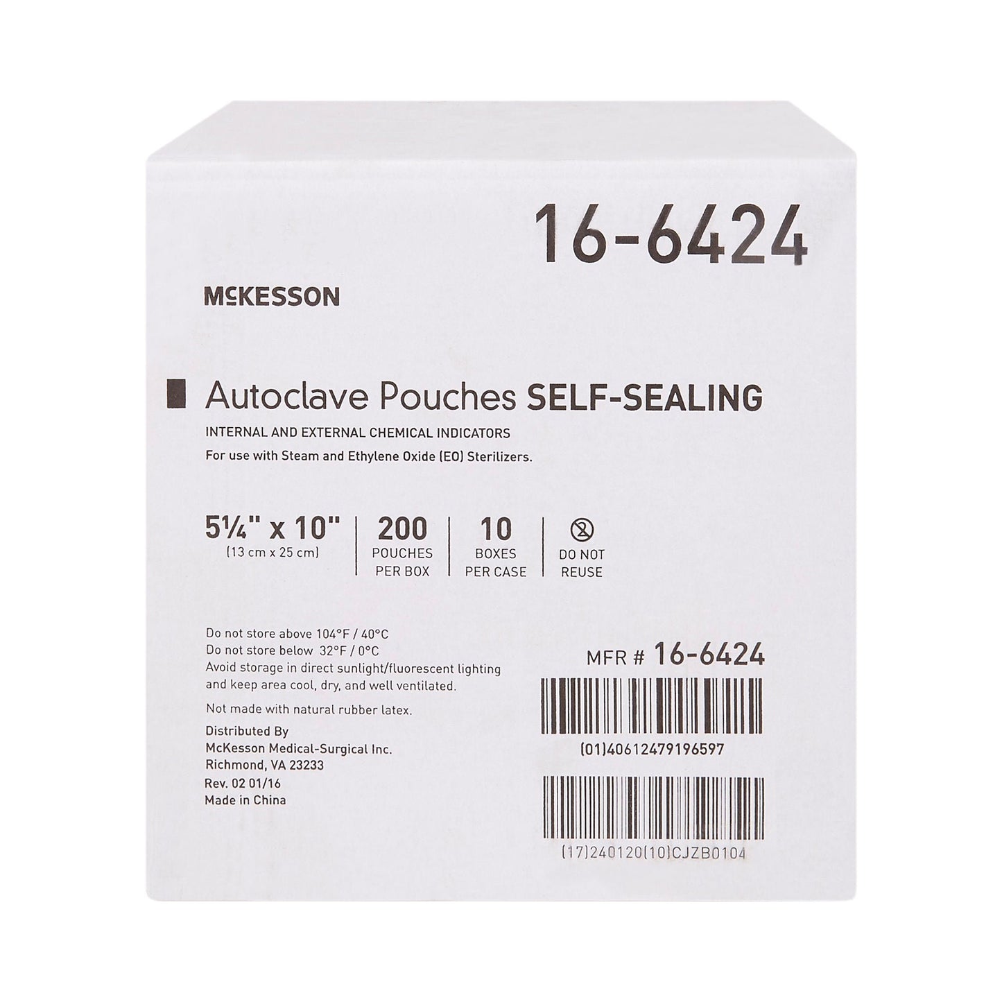 McKesson Sterilization Pouch, 5¼ x 10 Inch
