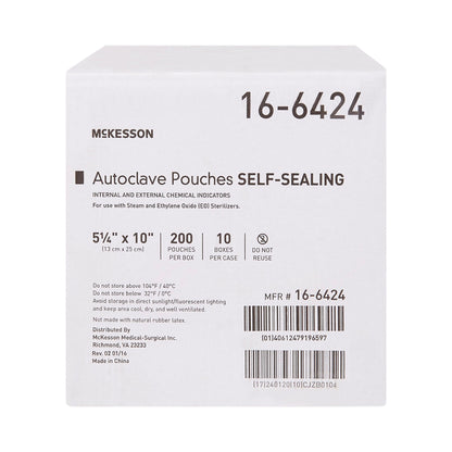 McKesson Sterilization Pouch, 5¼ x 10 Inch