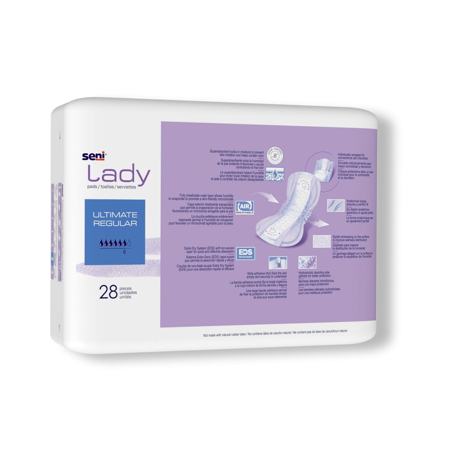 Seni® Lady Ultimate Absorbency Bladder Control Pads, Regular