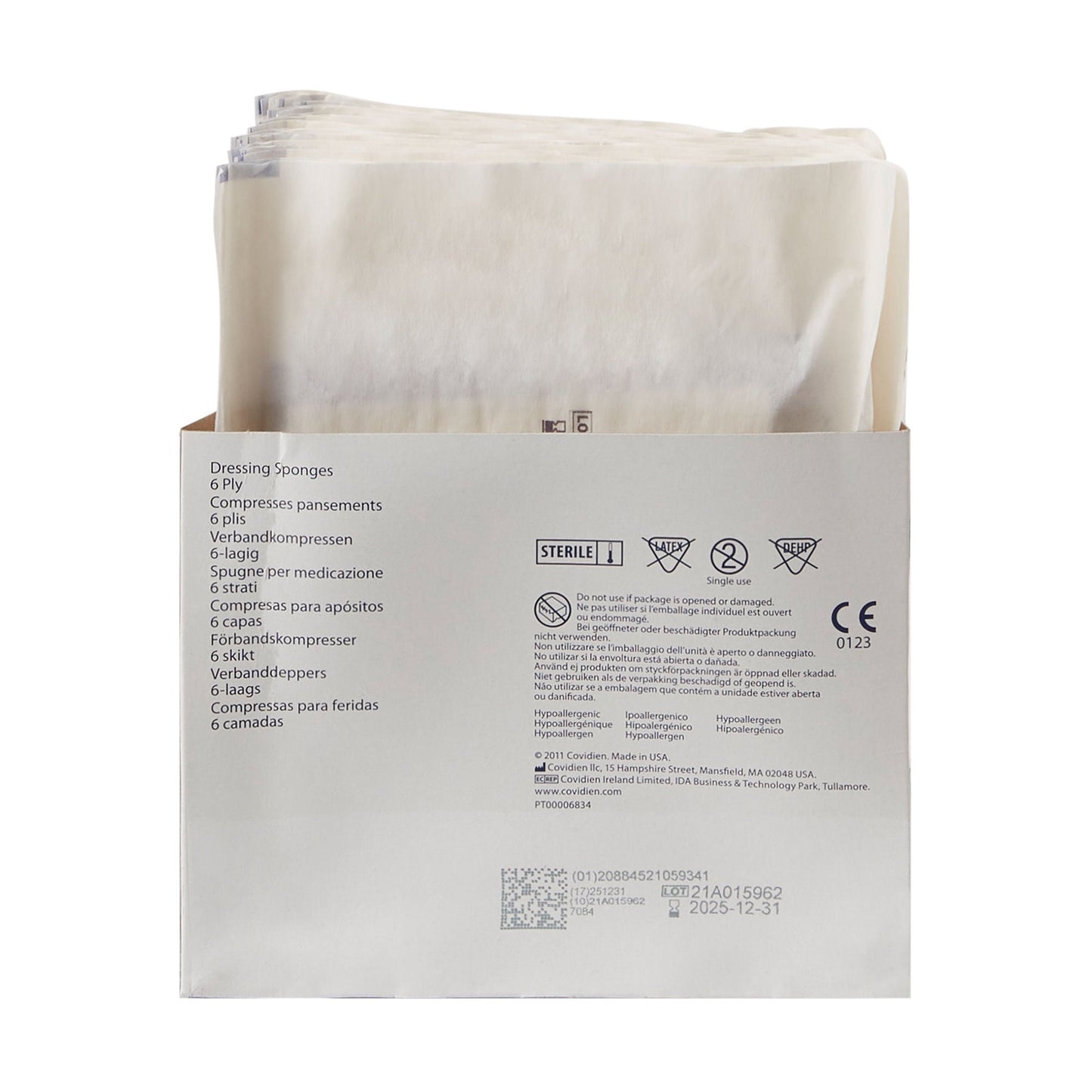 Curity™ Sterile Nonwoven Sponge, 6-Ply
