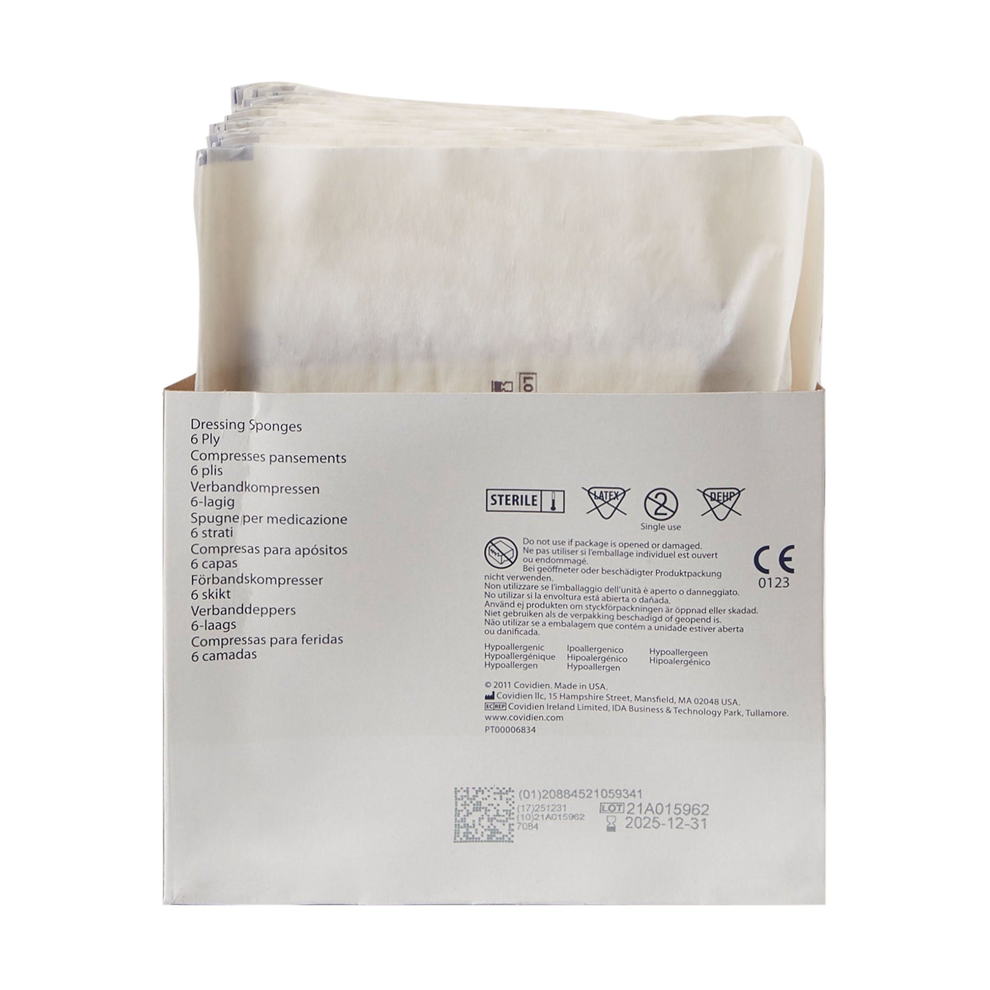 Curity™ Sterile Nonwoven Sponge, 6-Ply