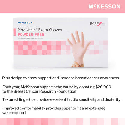 McKesson Pink Nitrile® Nitrile Exam Gloves, Pink - view 4