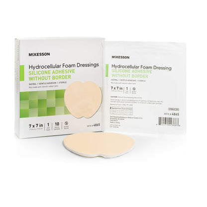 McKesson Hydrocellular Foam Dressing, Silicone Adhesive, w/o Border